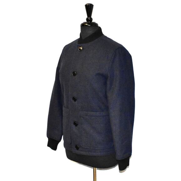 C5 NWT J CREW WALLACE & BARNES Navy Wool Blend Quilted Primaloft Jacket Size XS - Picture 2 of 8